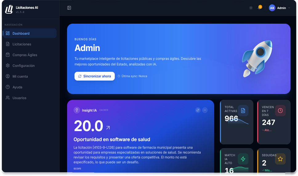 Licitaciones AI Dashboard